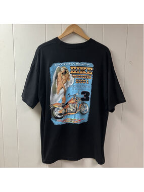 Vtg Y2K 2001 Daytona Beach Bike Week Dale Earnhardt #3 Memory T Shirt X-LARGE